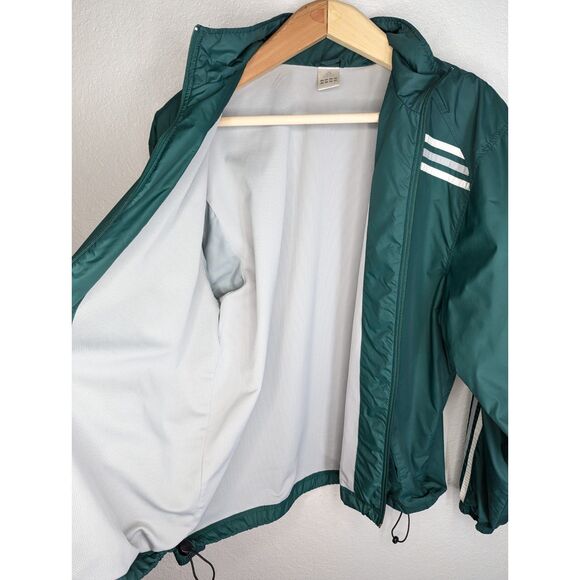 Vintage Adidas Y2K Track Jacket Sz XL Green White Stripes Blokecore - Picture 3 of 13
